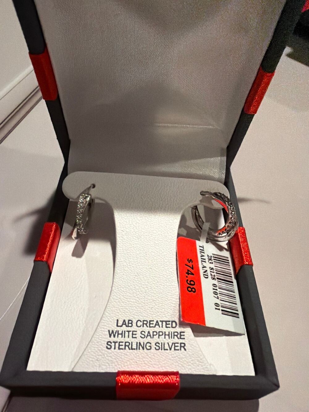 NIB JCPenney Lab-Created White Sapphire Sterling Silver Jewelry Set